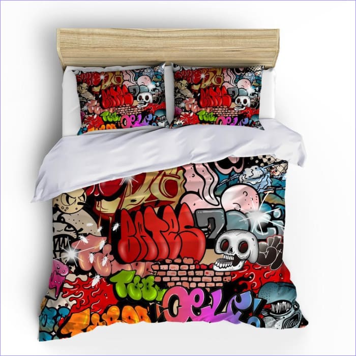 Graffiti Povlak Na Přikrývku Pro 2 Osoby