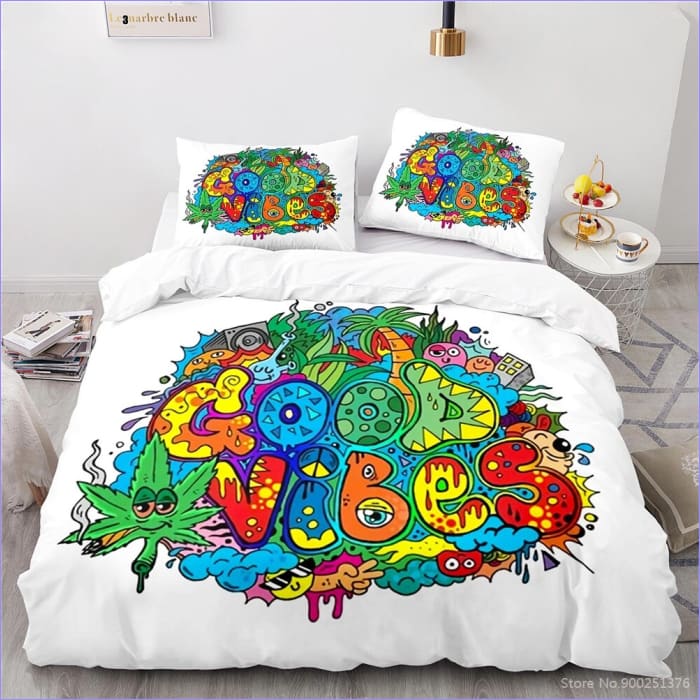 Graffiti Povlak Na Přikrývku Good Vibes