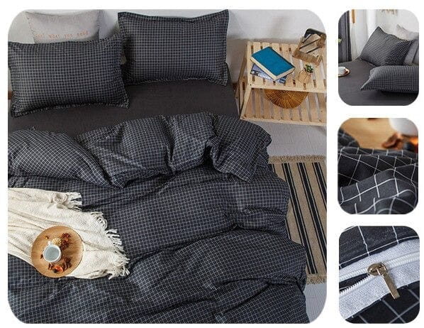 Šedočerný Grafický Povlak Na Peřinu