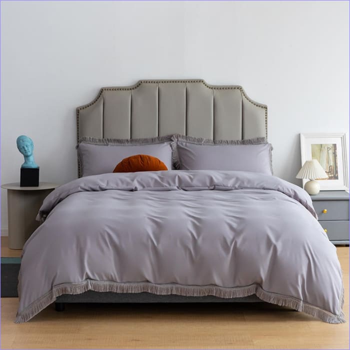 Obyčejný Světle Šedý Povlak Na Peřinu