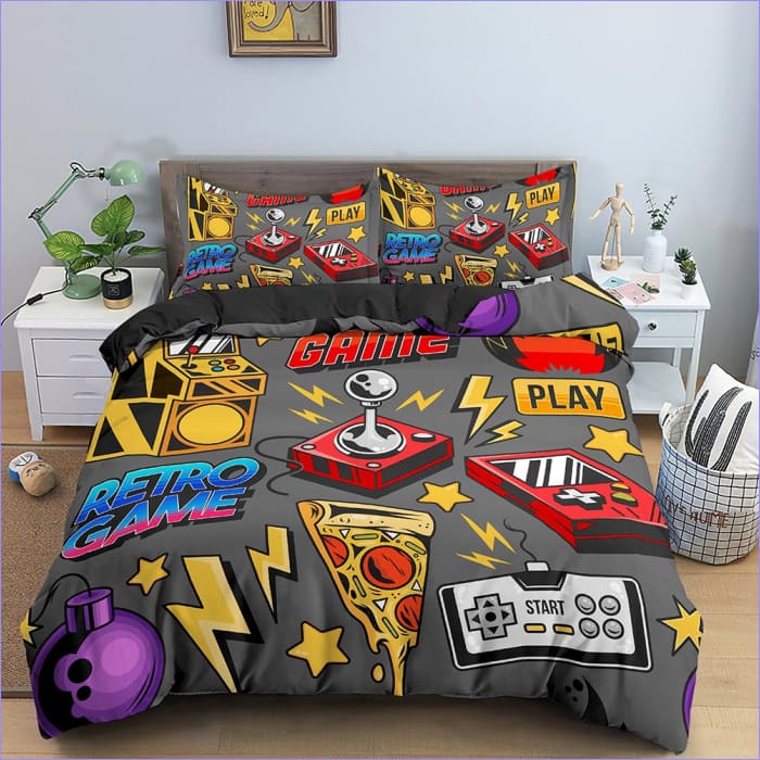 Šedý Geek Hrací Povlak Na Peřinu