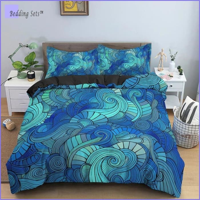 Modrý Povlak Na Peřinu Hippie