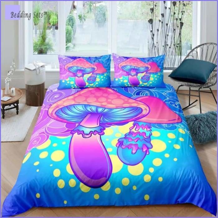 Hippie Růžový Houbový Povlak Na Peřinu