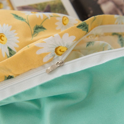 Žlutý Povlak Na Přikrývku S Květy