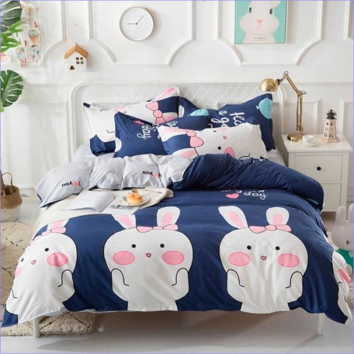 Modrý Povlak Na Přikrývku Králík Manga