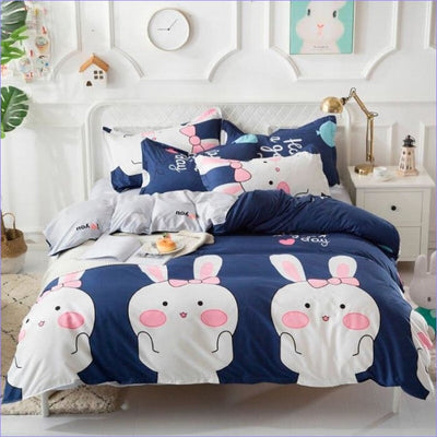 Modrý Povlak Na Přikrývku Králík Manga