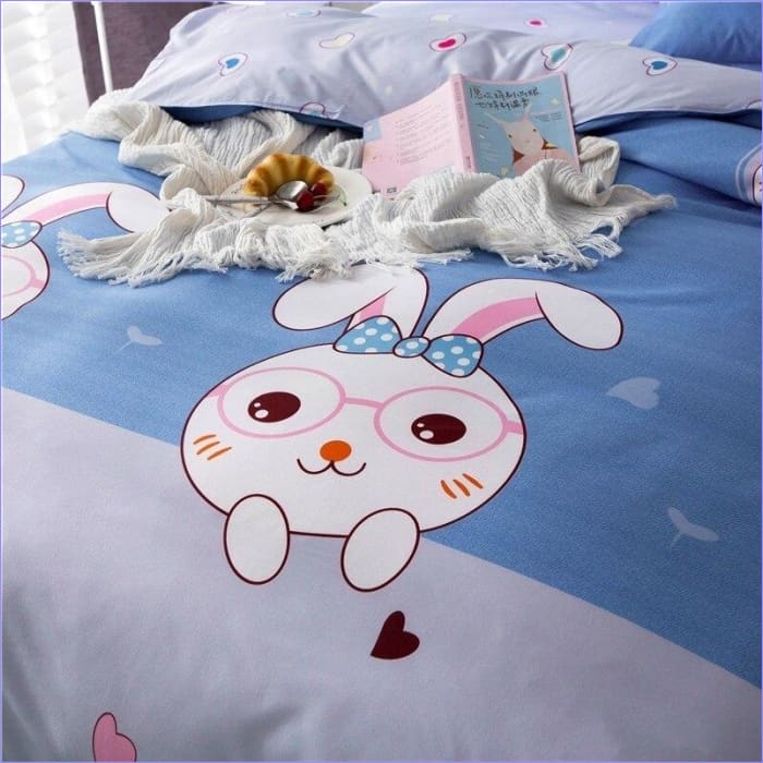 Půlnoční Modrý Povlak Na Přikrývku Králík