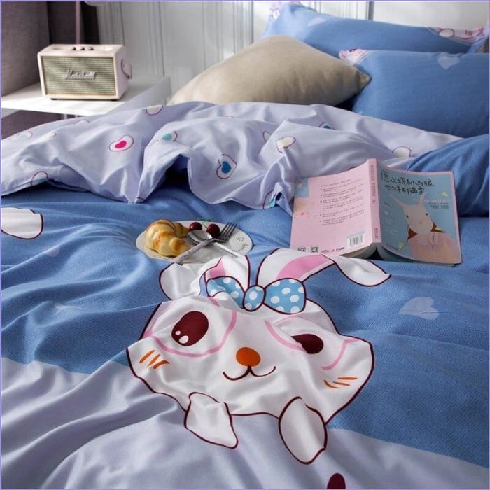 Půlnoční Modrý Povlak Na Přikrývku Králík