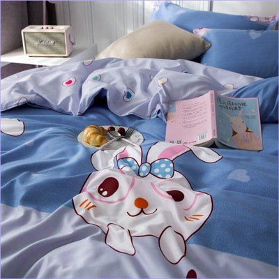 Půlnoční Modrý Povlak Na Přikrývku Králík