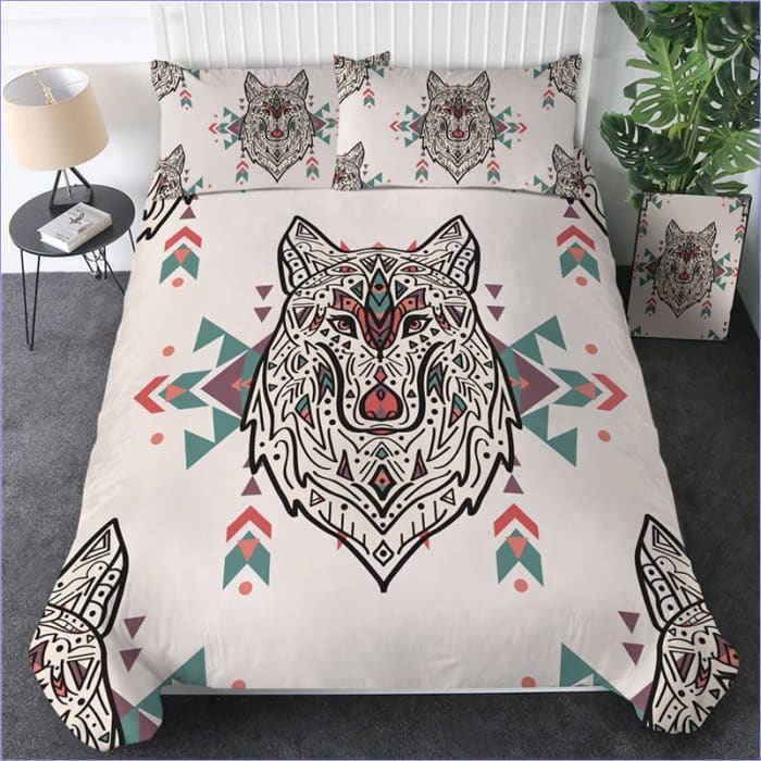 Povlak Na Přikrývku Boho Ancestral Wolf