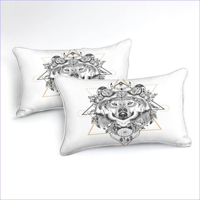 Bílý Povlak Na Přikrývku Wolf Lapač Snů