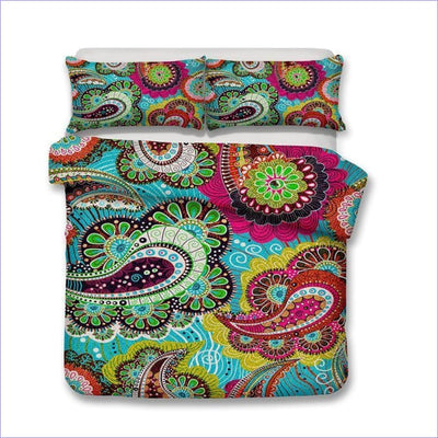 Barevný A Květinový Povlak Na Přikrývku Mandala