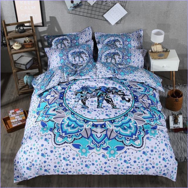 Povlak Na Přikrývku Mandala Blue Elephant
