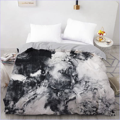 Černobílý Mramorový Povlak Na Peřinu