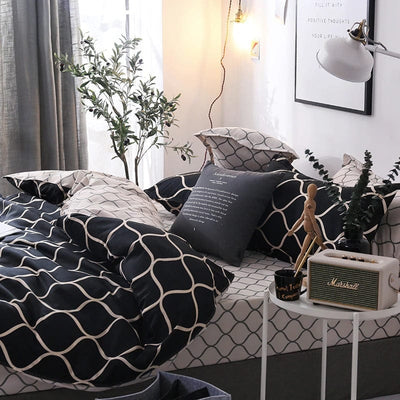 Povlak Na Přikrývku S Černobílým Vzorem