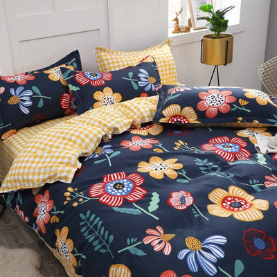 Černý Povlak S Velkými Květy