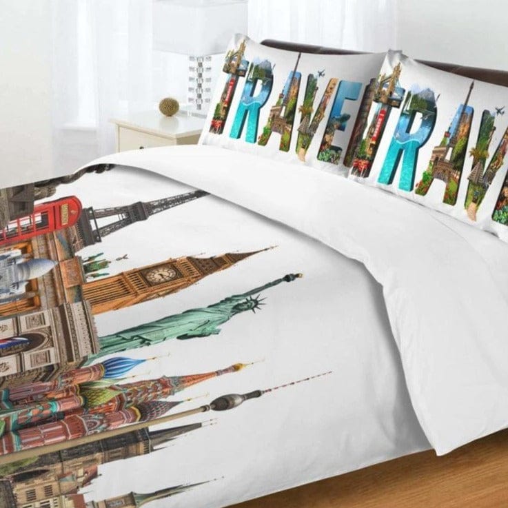 Povlak Na Přikrývku Paříž Londýn New York Travel