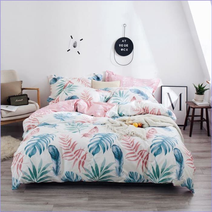 Peří A Listy Povlak Na Peřinu