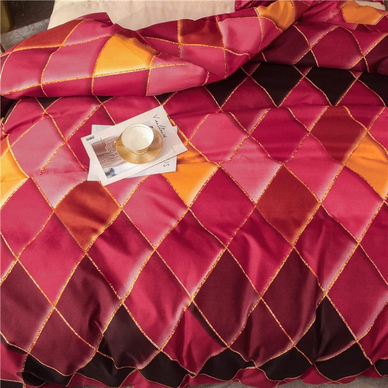 Červený Oranžový Povlak Na Peřinu