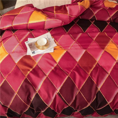 Červený Oranžový Povlak Na Peřinu