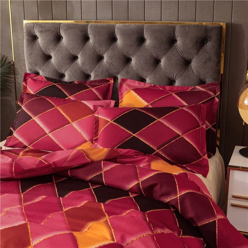 Červený Oranžový Povlak Na Peřinu