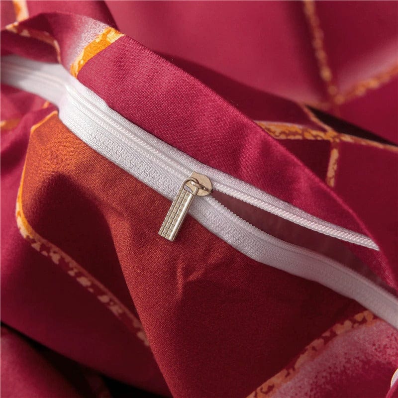 Červený Oranžový Povlak Na Peřinu