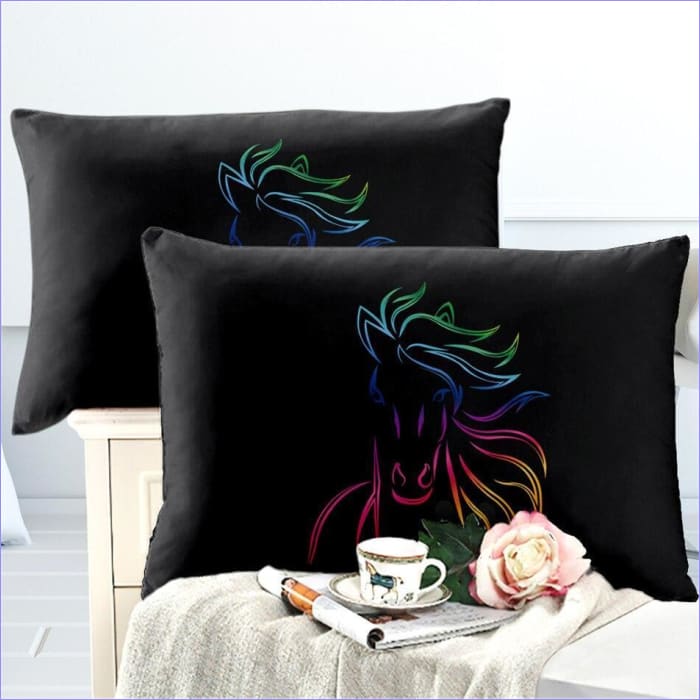 Povlak Na Přikrývku Rainbow Horse Head