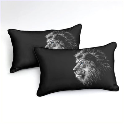 Černobílý Povlak Na Přikrývku Se Lví Hlavou