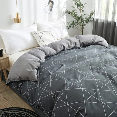 Šedý Trojúhelníkový Povlak Na Přikrývku