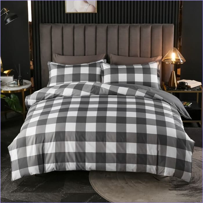 Černobílý Povlak Na Přikrývku Gingham