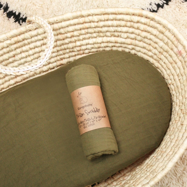 Khaki Zelený Dětský Pléd